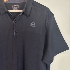 Reebok Short Sleeve Golf Moisture Management Polo-Black-Men Size XXL